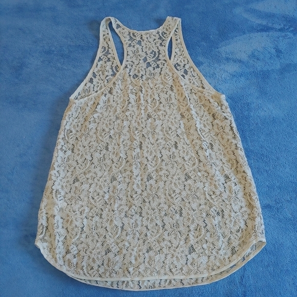 Aritzia Wilfred Madeline Sheer Lace Tank- Cream - Picture 3 of 5